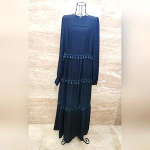 NWT black dress with green details